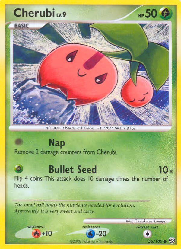Cherubi 56/100 Pokemon card