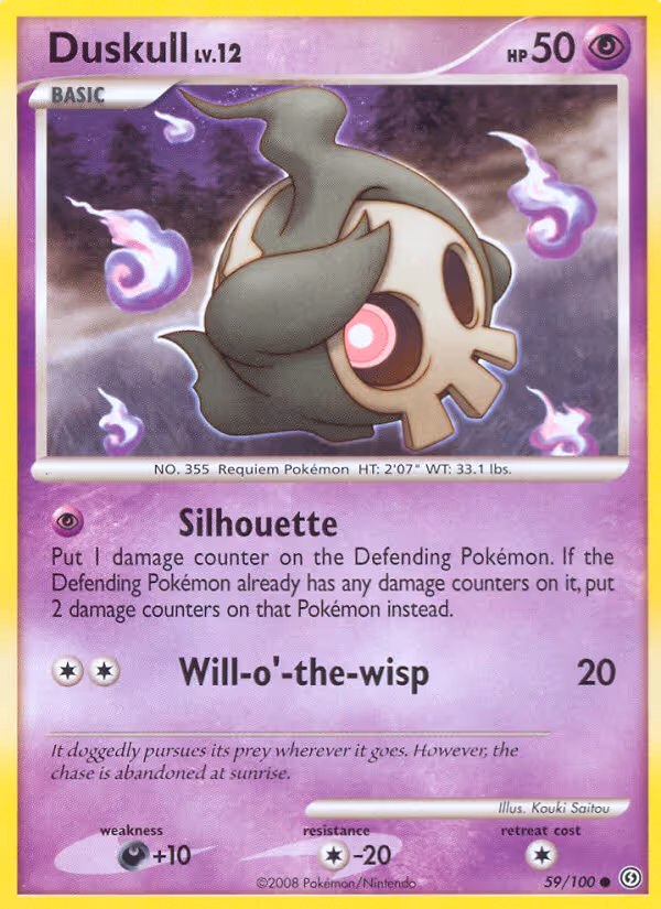Duskull 59/100 Pokemon card