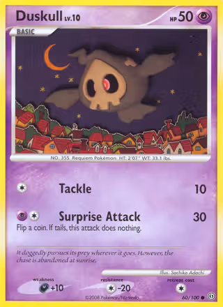 Duskull 60/100 Pokemon card