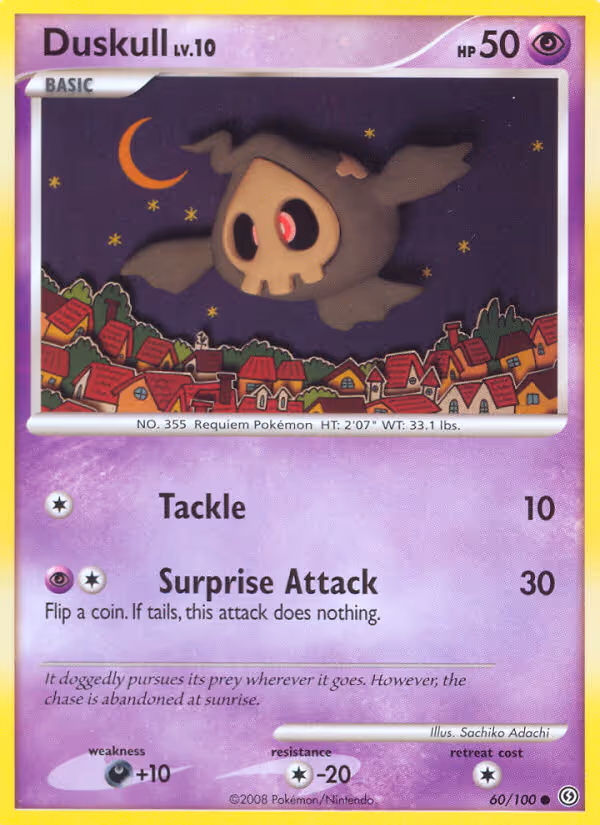 Duskull 60/100 Pokemon card