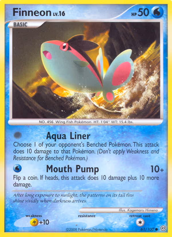 Finneon 61/100 Pokemon card