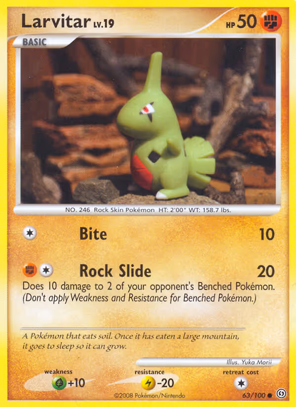 Larvitar 63/100 Pokemon card