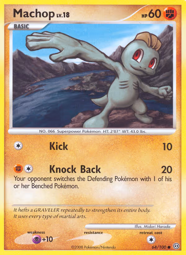 Machop 64/100 Pokemon card