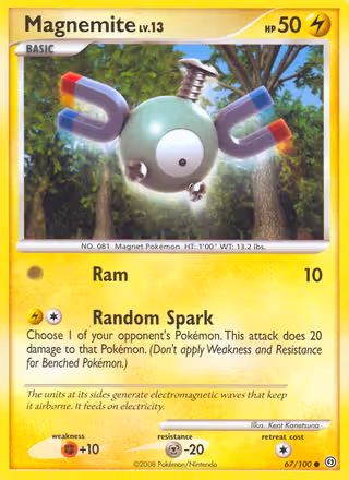 Magnemite 67/100 Pokemon card