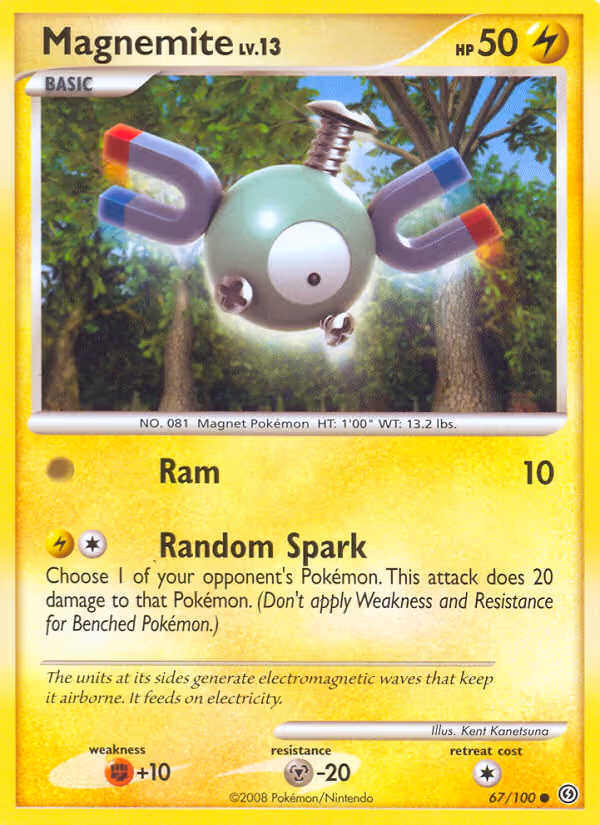 Magnemite 67/100 Pokemon card
