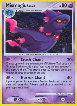 Mismagius 7/100 Pokemon card