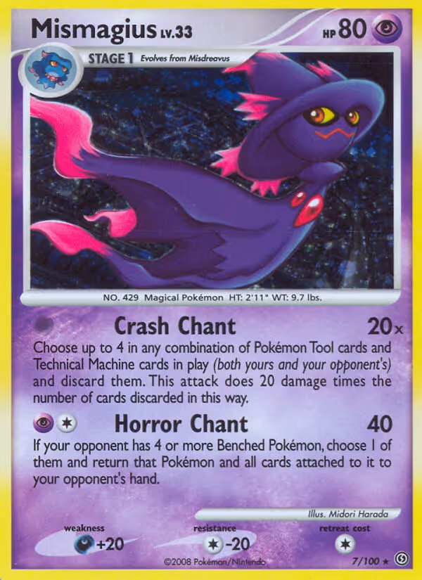 Mismagius 7/100 Pokemon card