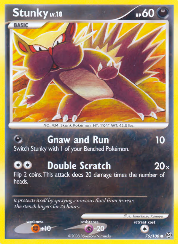 Stunky 76/100 Pokemon card