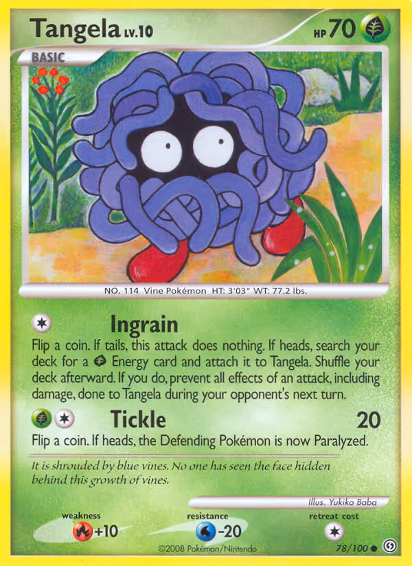 Tangela 78/100 Pokemon card