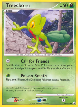 Treecko 79/100 Pokemon card