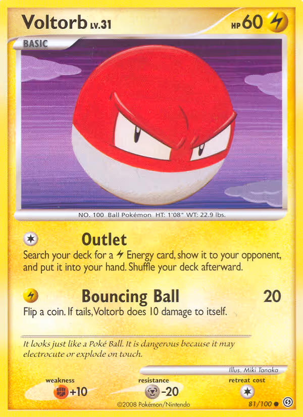 Voltorb 81/100 Pokemon card
