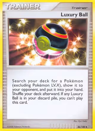 Luxury Ball 86/100 Pokemon card