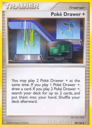 Poké Drawer + 89/100 Pokemon card