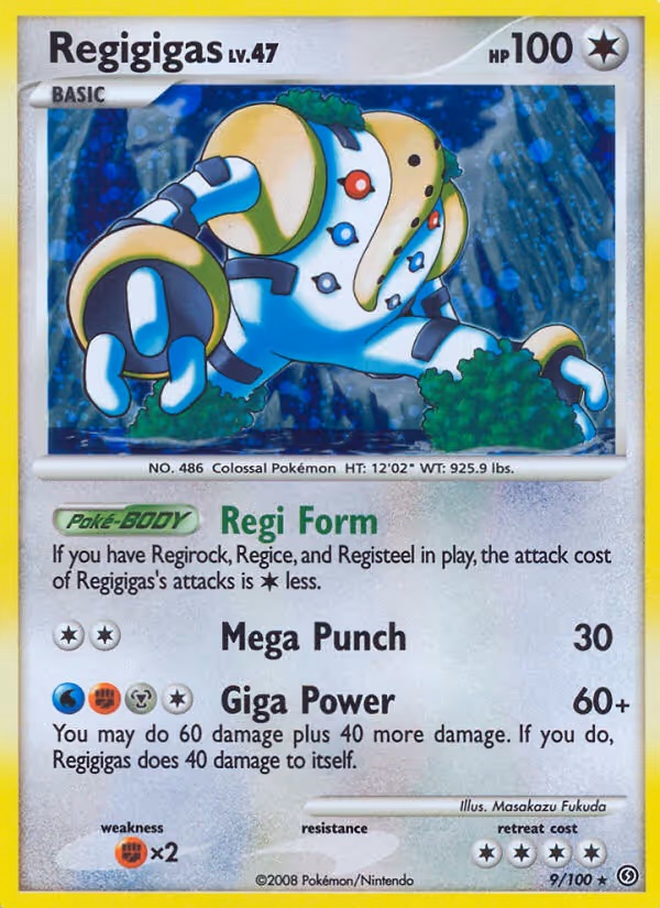 Regigigas 9/100 Pokemon card