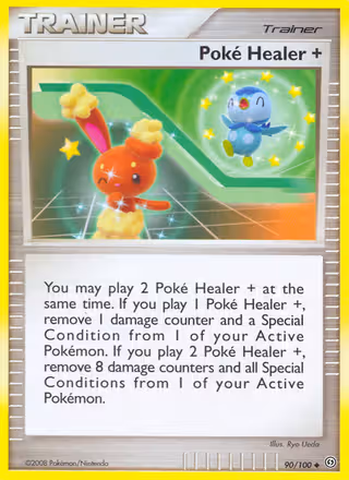 Poké Healer + 90/100 Pokemon card