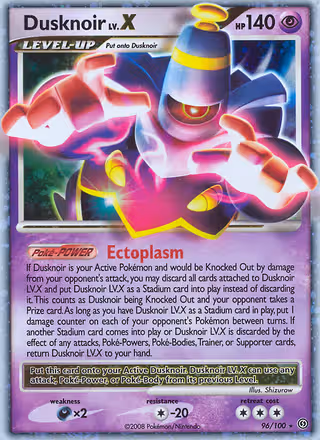 Dusknoir 96/100 Pokemon card
