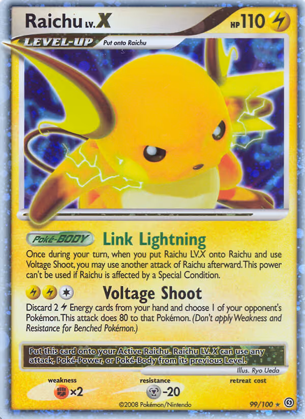 Raichu 99/100 Pokemon card