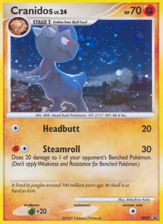 Cranidos DP07 Pokemon card