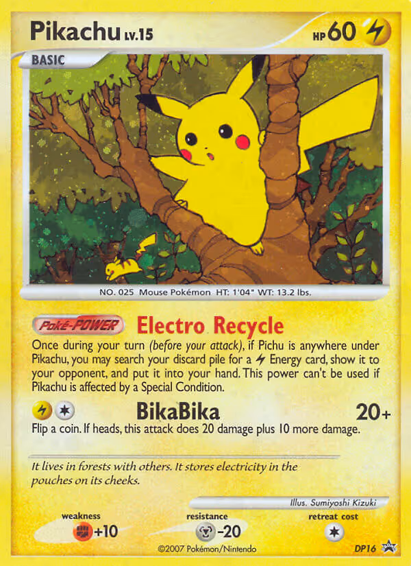 Pikachu DP16 Pokemon card