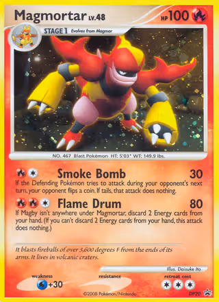 Magmortar DP20 Pokemon card