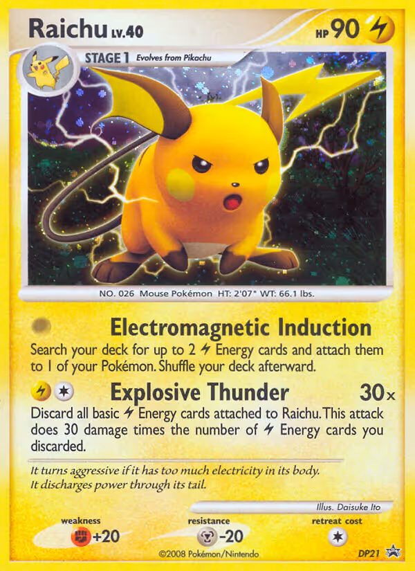 Raichu DP21 Pokemon card