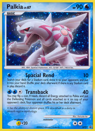 Palkia DP27 Pokemon card