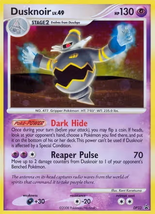 Dusknoir DP33 Pokemon card