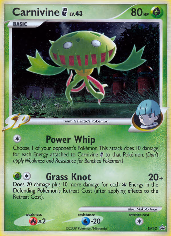 Carnivine G DP42 Pokemon card