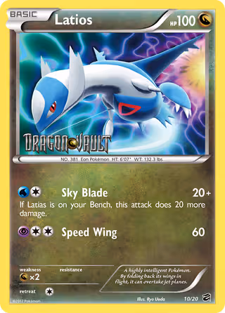 Latios 10/20 Pokemon card