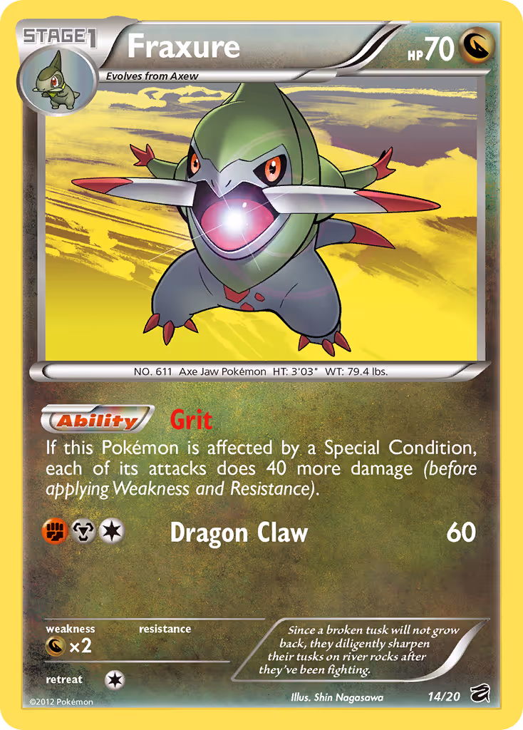 Fraxure 14/20 Pokemon card