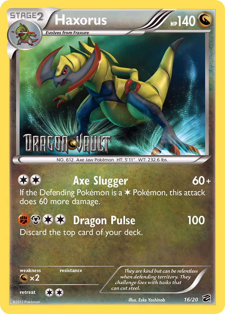 Haxorus 16/20 Pokemon card