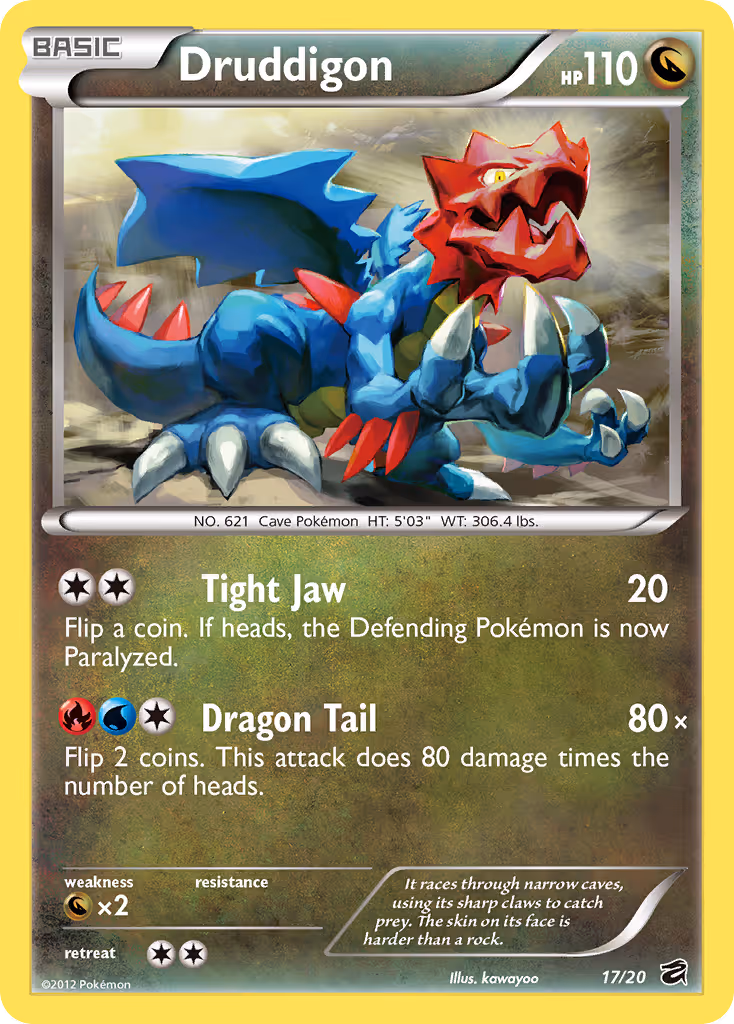 Druddigon 17/20 Pokemon card