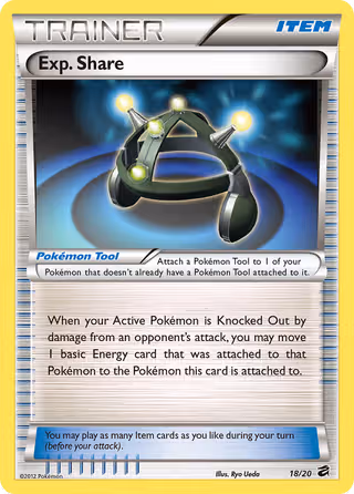 Exp. Share 18/20 Pokemon card