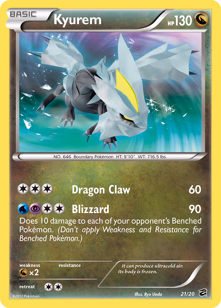 Kyurem 21/20 Pokemon card