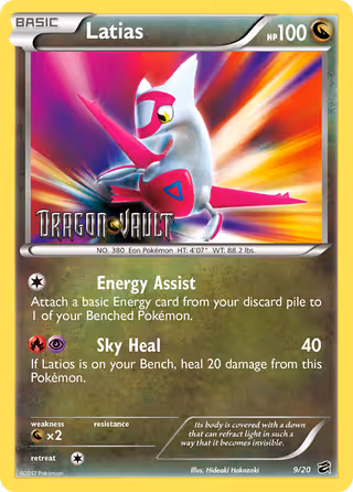 Latias 9/20 Pokemon card