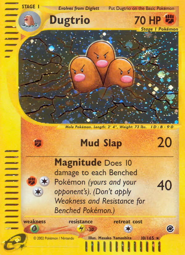 Dugtrio 10/165 Pokemon card