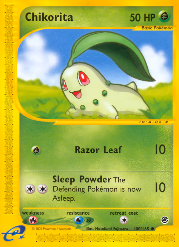 Chikorita 100/165 Pokemon card