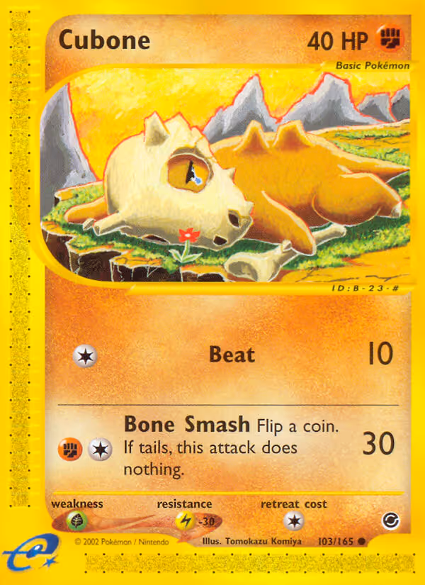 Cubone 103/165 Pokemon card