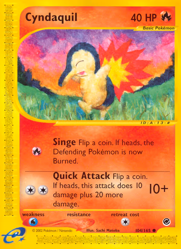 Cyndaquil 104/165 Pokemon card