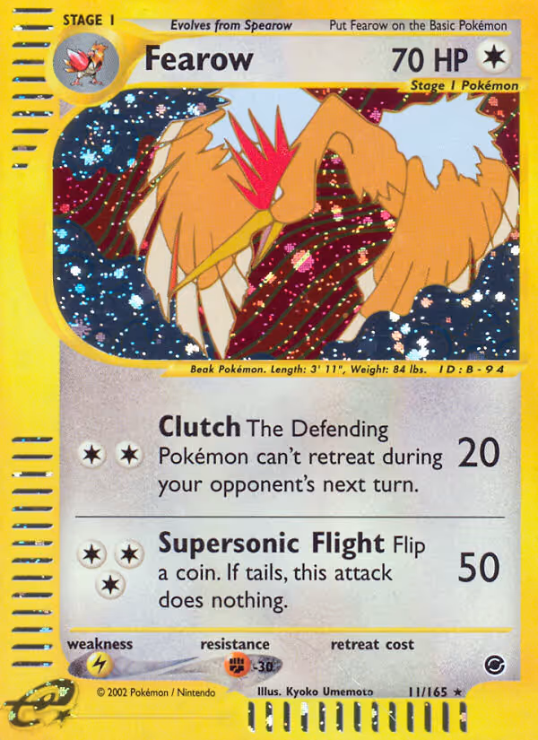 Fearow 11/165 Pokemon card