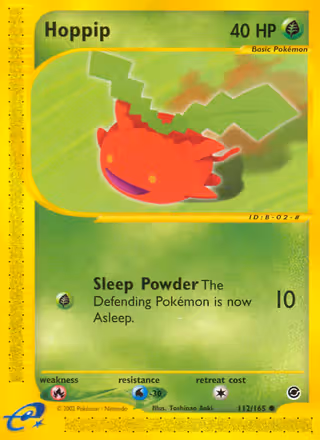 Hoppip 112/165 Pokemon card