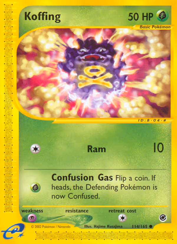 Koffing 114/165 Pokemon card