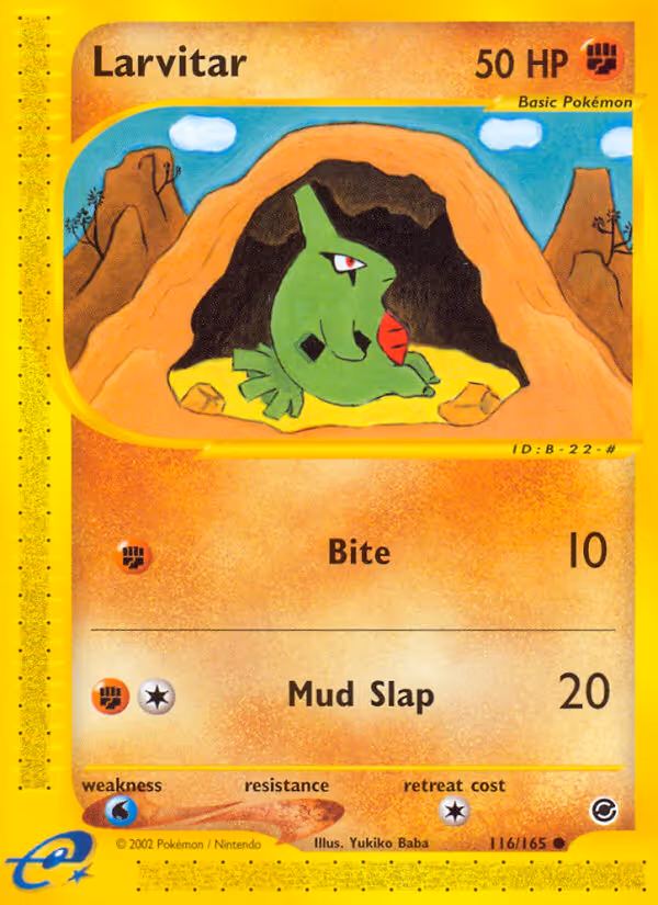 Larvitar 116/165 Pokemon card