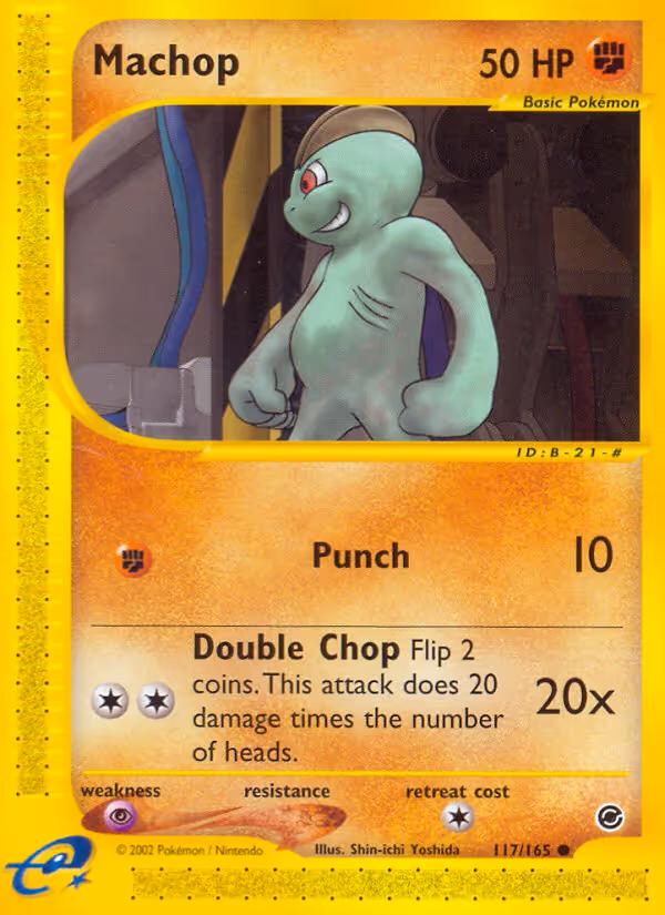Machop 117/165 Pokemon card
