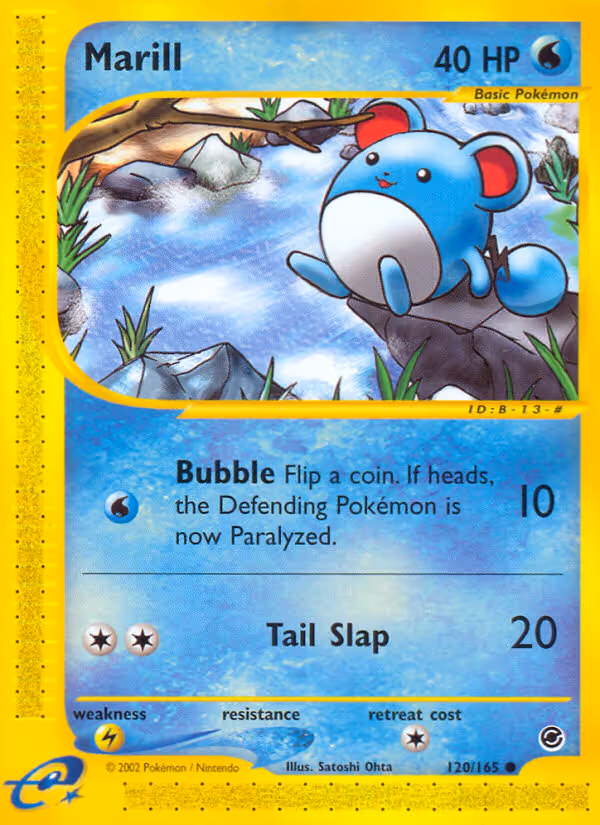 Marill 120/165 Pokemon card