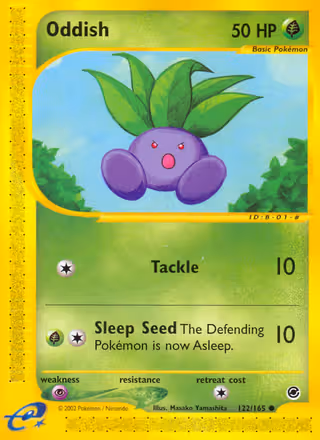 Oddish 122/165 Pokemon card