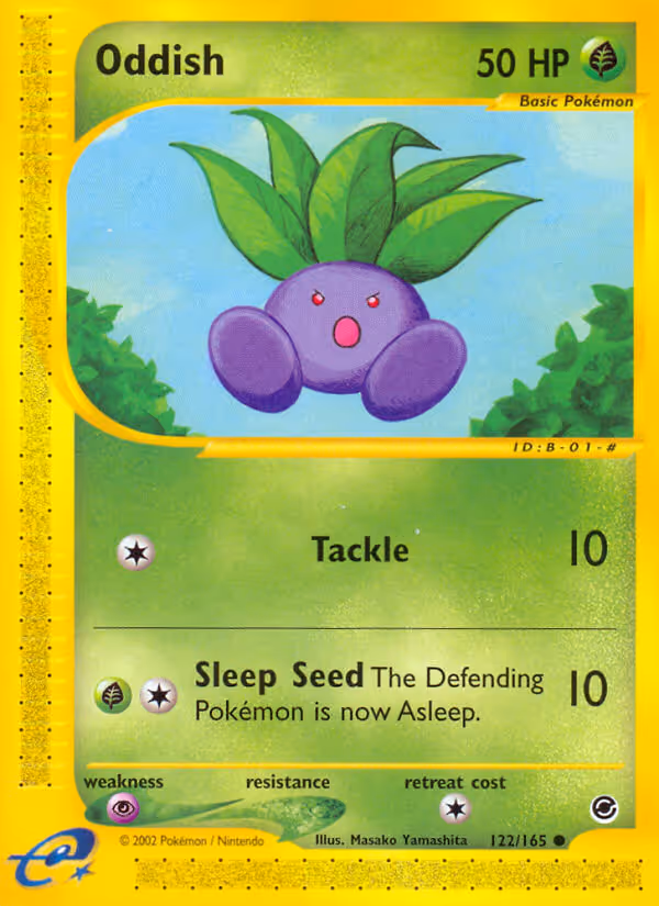 Oddish 122/165 Pokemon card