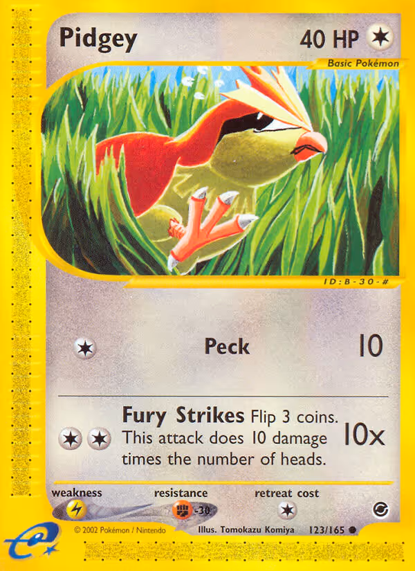Pidgey 123/165 Pokemon card
