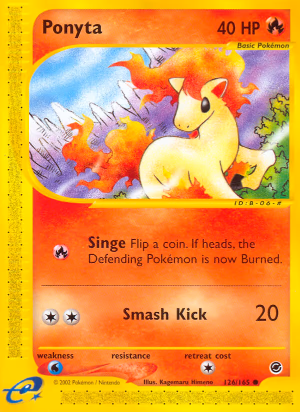Ponyta 126/165 Pokemon card