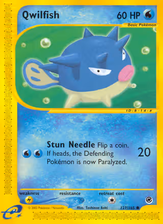 Qwilfish 127/165 Pokemon card